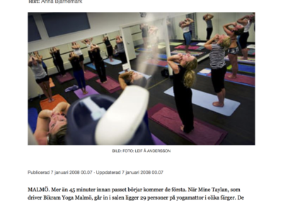 Artikel Sydsvenskan 1 - Hot Yoga Malmo